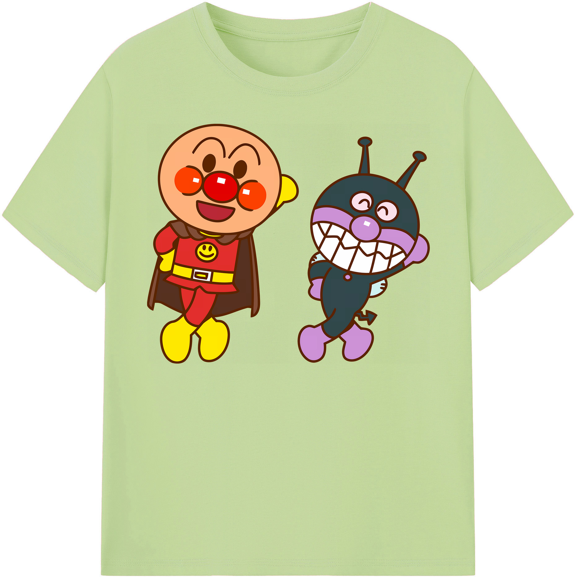 （画像用） アンパンマン Anpanman 綿100％半袖Tシャツ（フロントプリント）